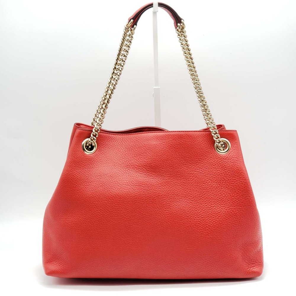 100% Authentic Gucci Soho Medium Red Shoulder Bag - Picture 2 of 16